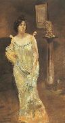 Max Klinger, Portait of Elsa Asenijeff in evening dress